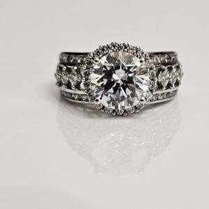 Victoria Wieck Absolute Diamond Simulant Ring Sterling Silver Size 7!